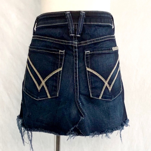 William Rast Jerri Dark Rinse Upcycle Mini Skirt - Picture 8 of 14